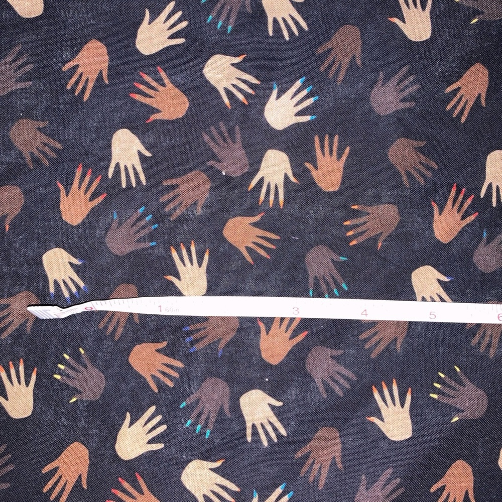 Fabric Hands  Nails Joann Fabric 36 In Length  44 In Width Cotton 1 Yard